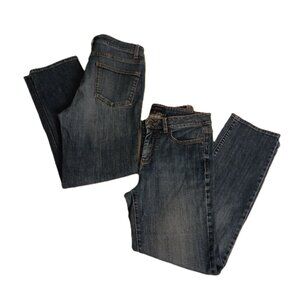 2 Pairs Talbots Classic Heritage Medium Wash Straight Leg Jeans Women’s Size 6